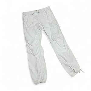 Vintage gap baggy white cotton cargo pants with adjustable waist